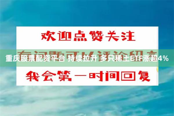 重庆股票配资平台 持续拉升 多只稀土ETF涨超4%