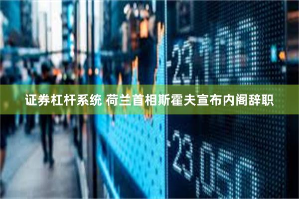 证券杠杆系统 荷兰首相斯霍夫宣布内阁辞职